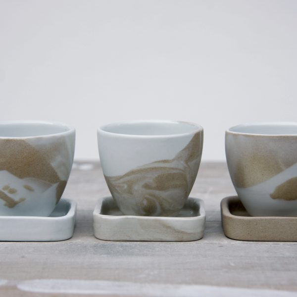 Espresso Saucer - White/Brown/Marbled - Image 4