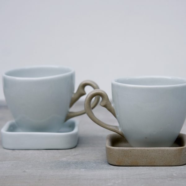 Espresso Saucer - White/Brown/Marbled - Image 5
