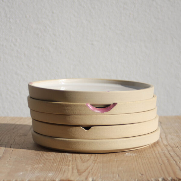Upcycled Desert Plate with Pink luster - Image 2